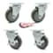 Service Caster Regency 600CSW415 600CSW415WB U-Boat Replacement Caster Set - REG-SCC-20S414-PPUB-TP2-2-TLB-2 - alternate 2